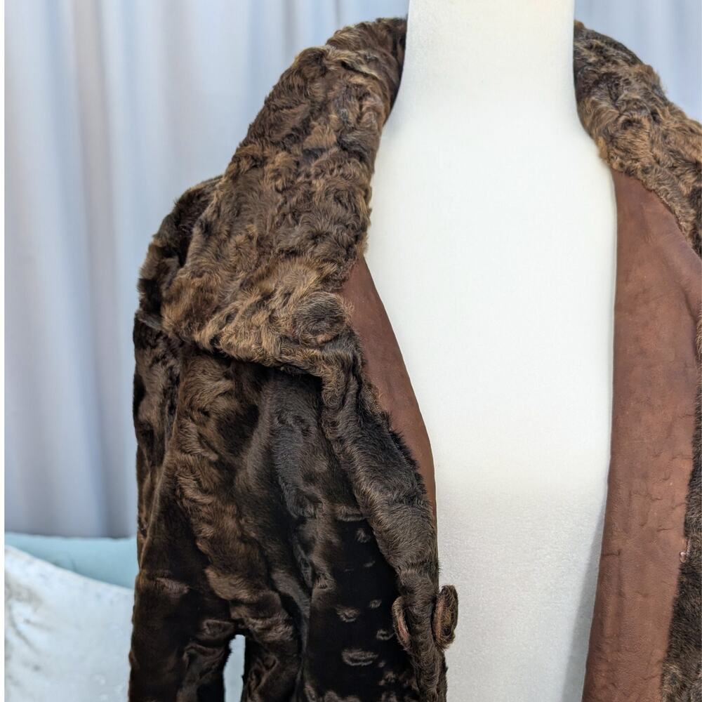 Auburn Brown Lamb Shearling Two-in-One Jacket M/L - Picture 13 of 16